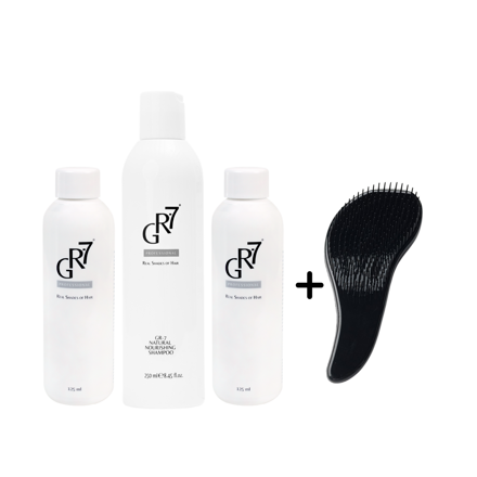 GR-7 Professional proti šedinám - 2 x tonikum + šampón + darček masážny hrebeň Magic